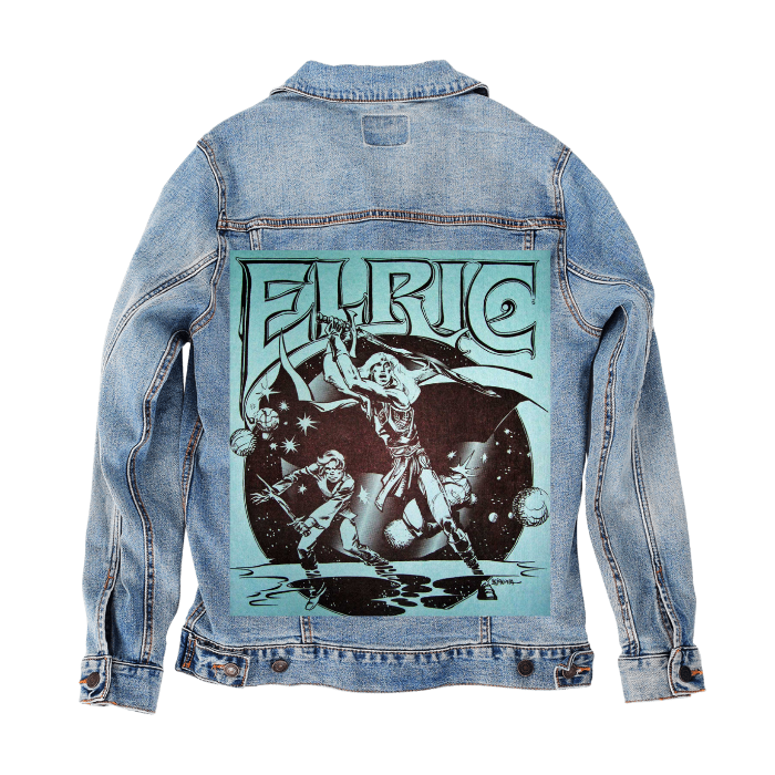 Customize & Create your own Denim Jacket (hand-crafted) with 3 color choices: Stonewash, White, or Black. Unisex XS S M L XL 2X 3X. USA hand-crafted and USA digitally printed. Ships WORLDWIDE and free within the USA