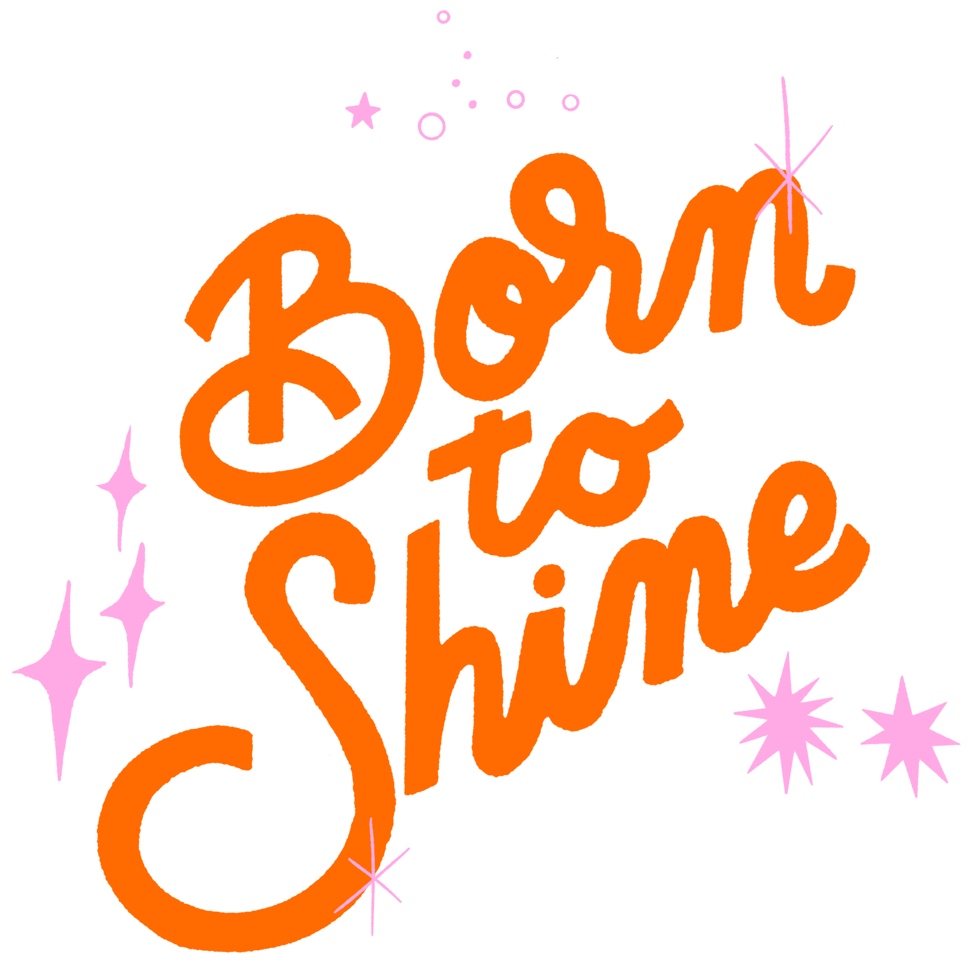 BORN TO SHINE by IndySign printed on a hand-made Unisex Denim Jacket