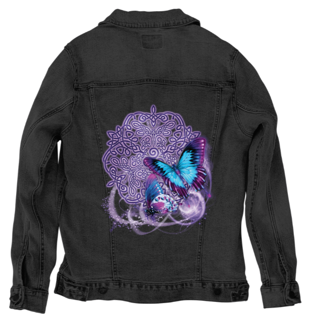 CELTIC BUTTERFLY by BRIGID ASHWOOD custom denim jacket by DenimINK