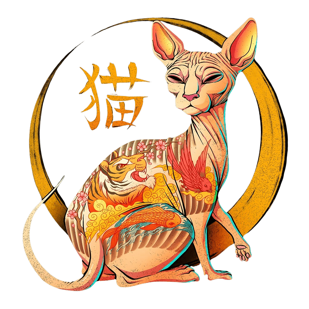 YAKUZA CAT by TOBE FONSECA, digitally printed on DENIM products: throw pillows, aprons, table place mats, and hand-made Unisex Denim Jackets in 3 color choices YAKUZA CAT by TOBE FONSECA, digitally printed on DENIM products: throw pillows, aprons, table place mats, and hand-made Unisex Denim Jackets in 3 color choices