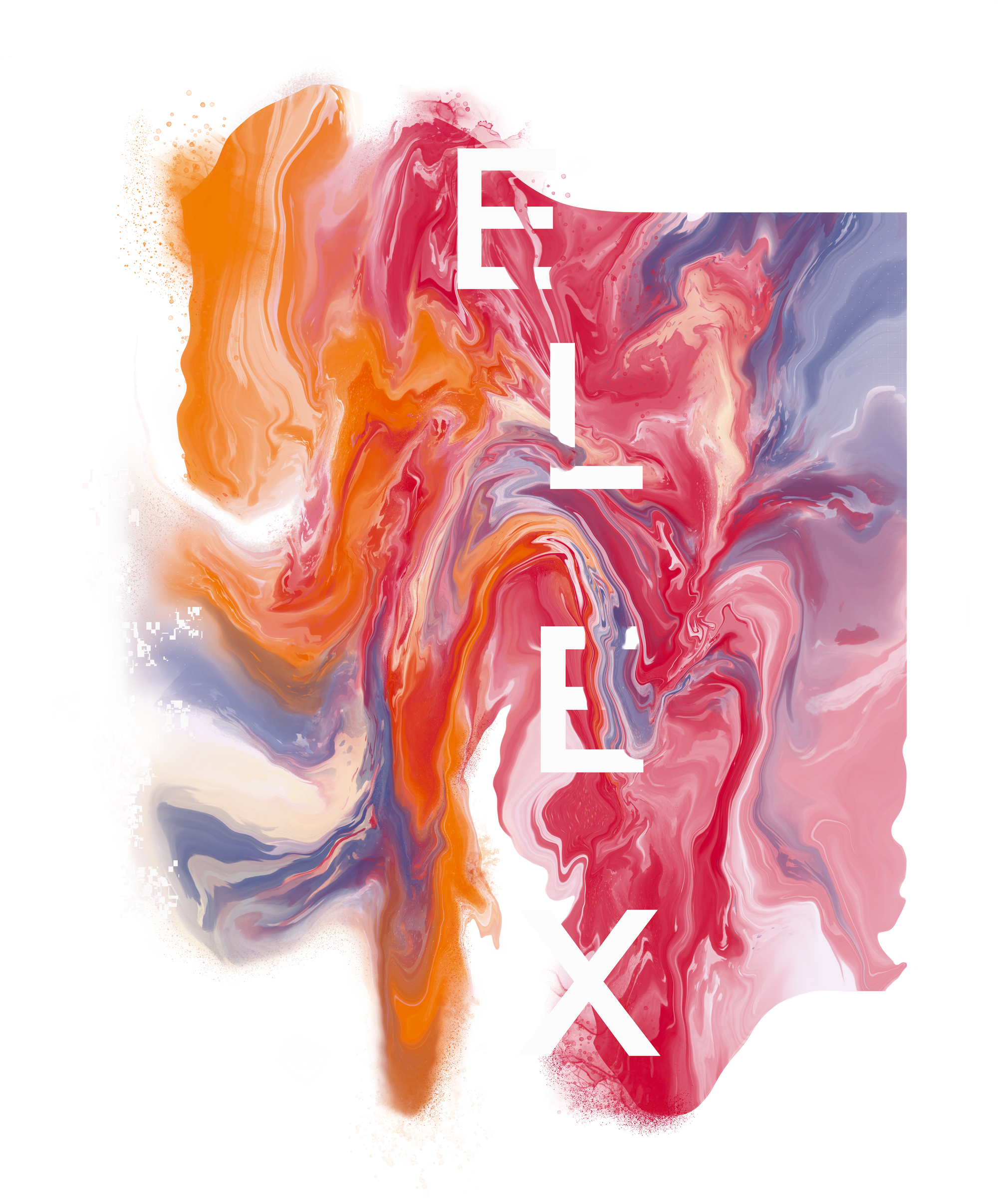 ELIX ABSTRACT by RAMIR DESIGNS, digitally printed on a hand-made Unisex Denim Jacket