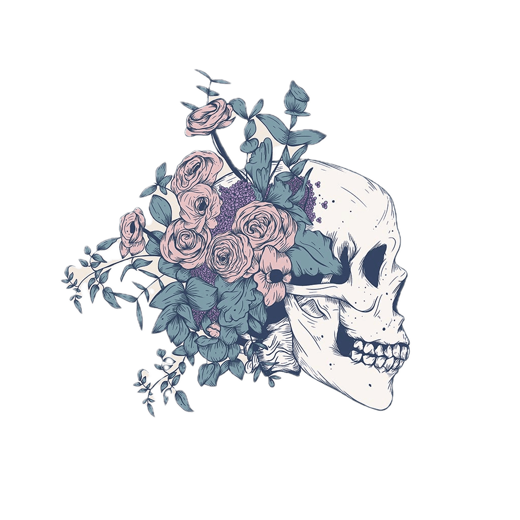 FLORAL SKULL BEAUTY by JESS ADAMS, digitally printed on DENIM products: throw pillows, aprons, table place mats, and hand-made Unisex Denim Jackets in 3 color choices FLORAL SKULL BEAUTY by JESS ADAMS, digitally printed on DENIM products: throw pillows, aprons, table place mats, and hand-made Unisex Denim Jackets in 3 color choices