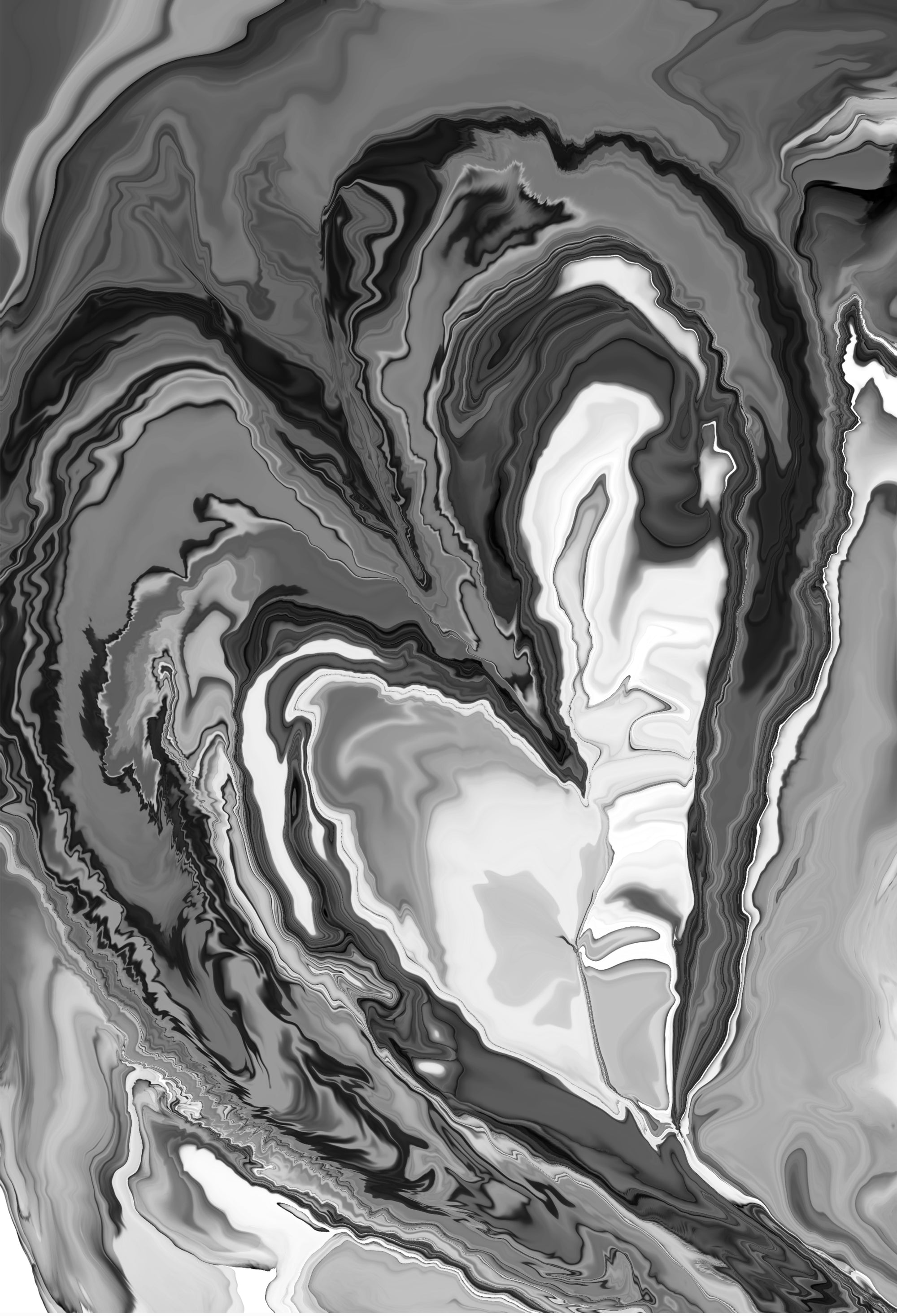 HEART MARBLE by RAMIR DESIGNS, digitally printed on a hand-made Unisex Denim Jacket