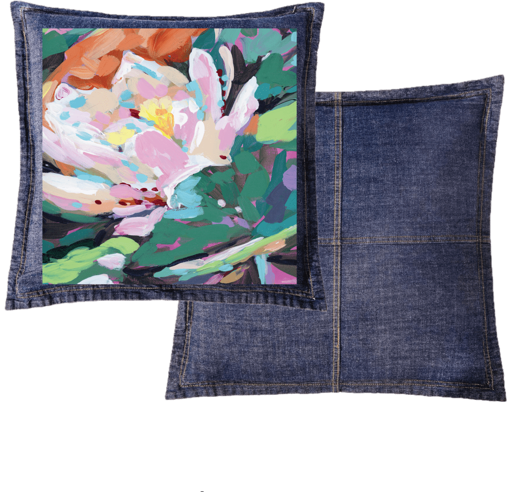 JULY BIRTH FLOWER by PAIGE FLOTTERUD custom denim jacket by DenimINK