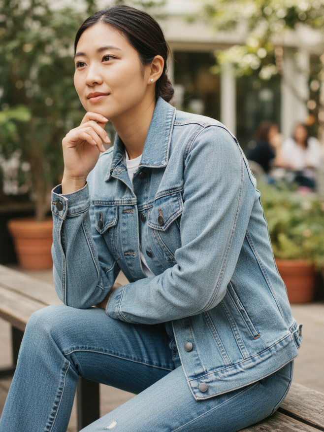 UFO SPACE PURPLE by KITSCH AND CURATE, digitally printed on DENIM products: throw pillows, aprons, table place mats, and hand-made Unisex Denim Jackets in 3 color choices