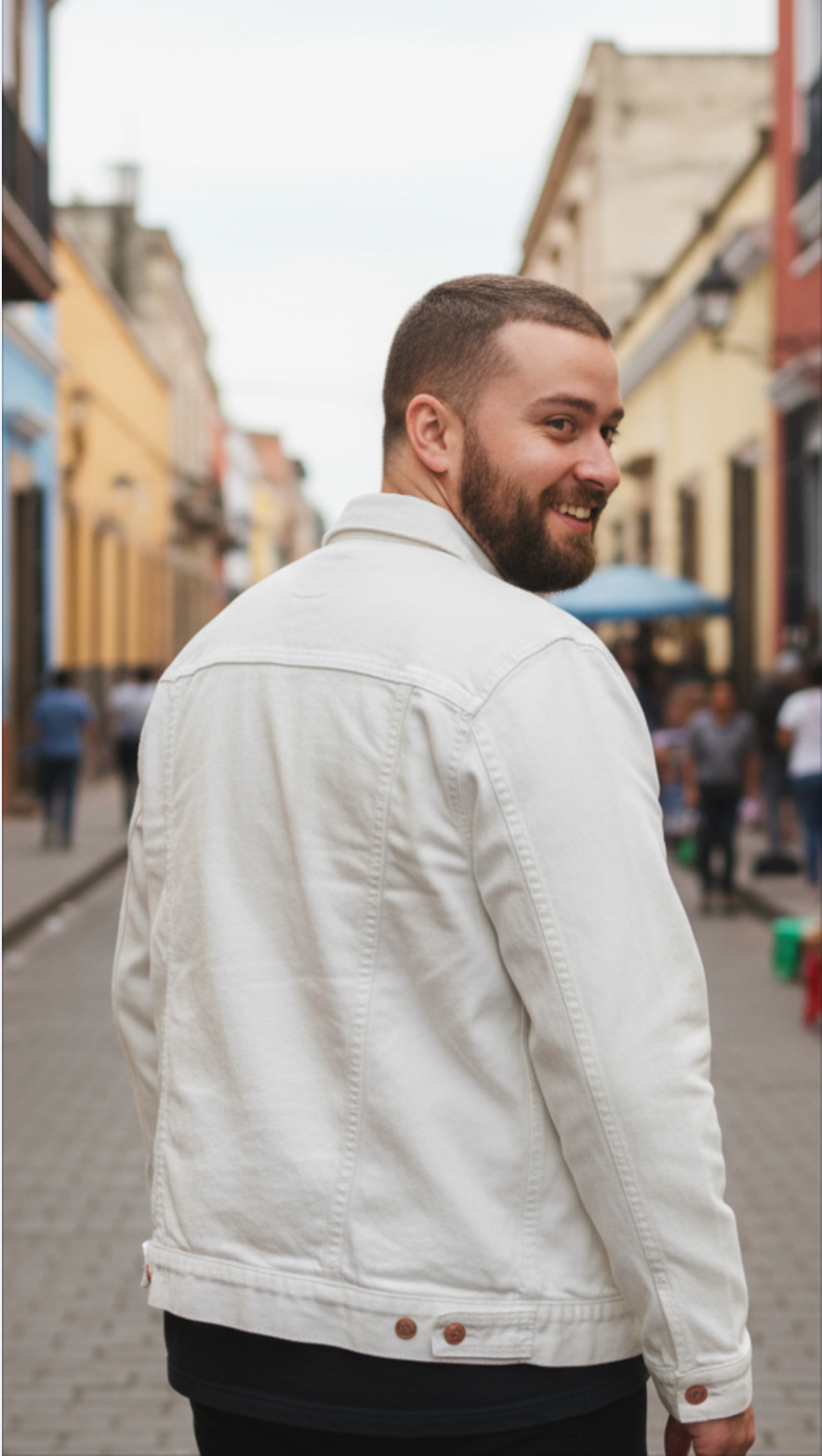 BANANA KISSES by TOBE FONSECA, digitally printed on DENIM products: throw pillows, aprons, table place mats, and hand-made Unisex Denim Jackets in 3 color choices