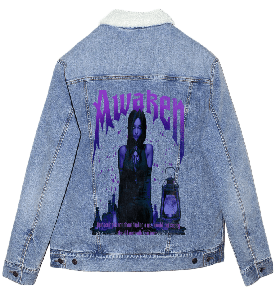 AWAKEN by DeROUCHE DESIGNS custom denim jacket by DenimINK