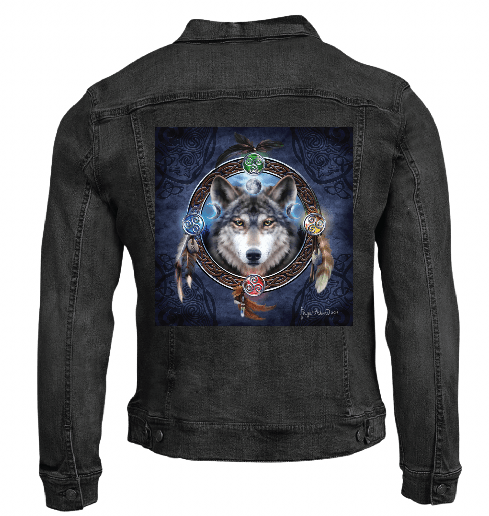 CELTIC WOLF GUIDE with background by BRIGID ASHWOOD