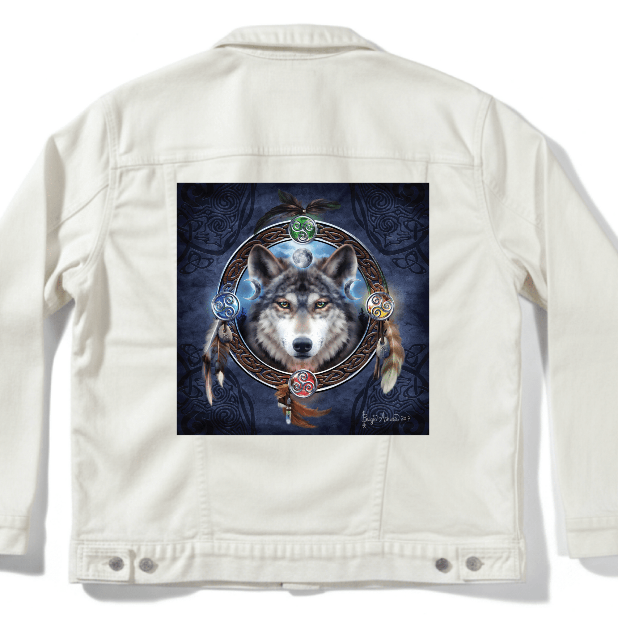 CELTIC WOLF GUIDE with background by BRIGID ASHWOOD