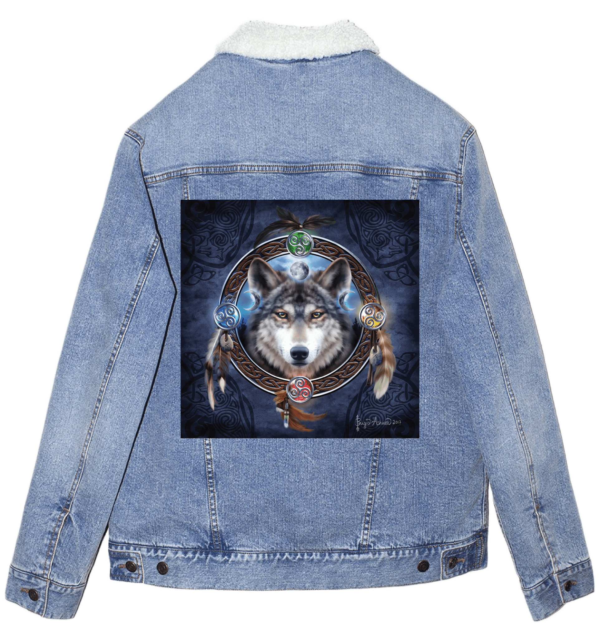 CELTIC WOLF GUIDE with background by BRIGID ASHWOOD