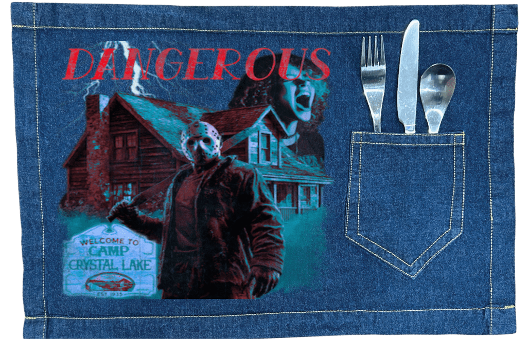 DANGEROUS by DeROUCHE DESIGNS custom denim jacket by DenimINK