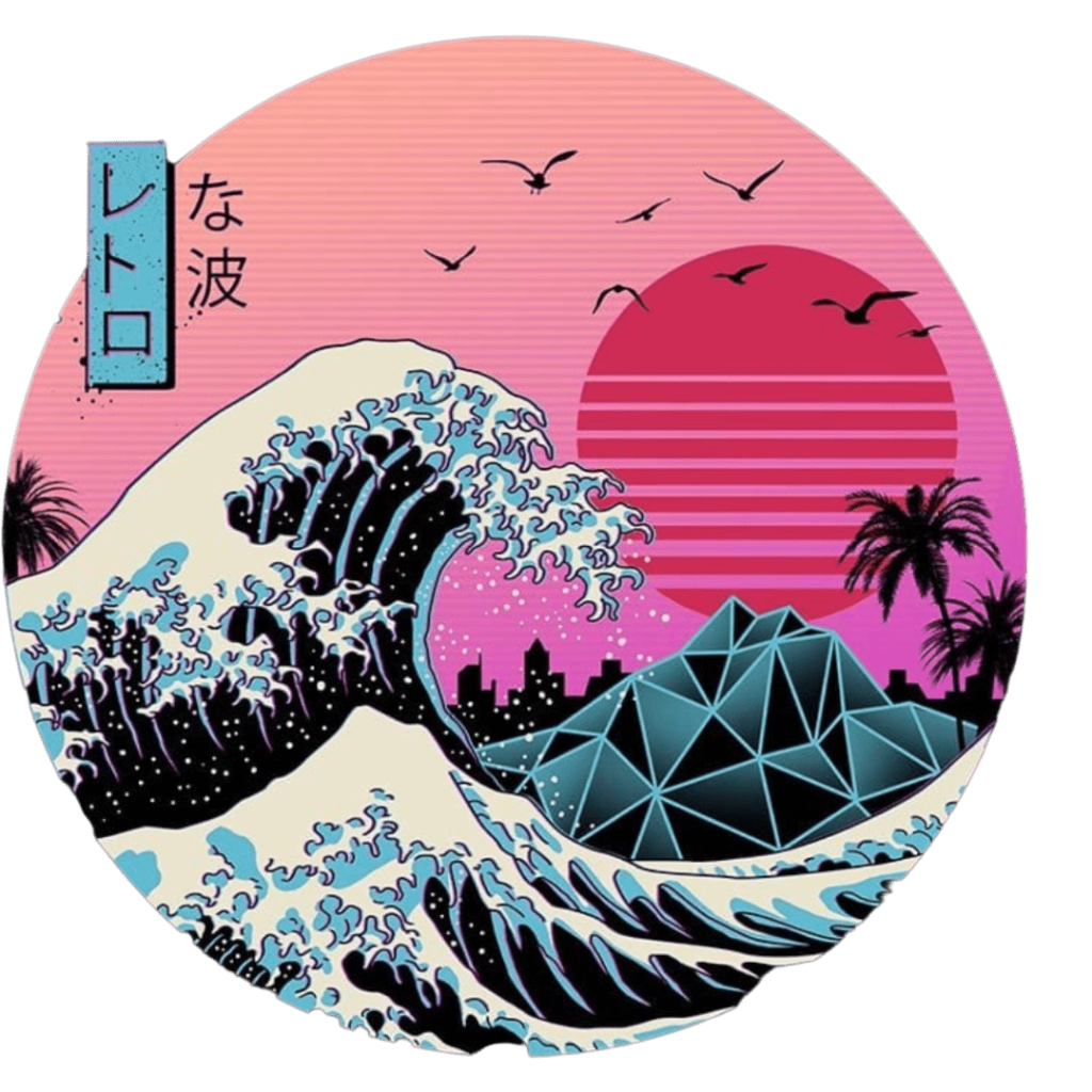 GREAT RETRO WAVE by VINCENT TRINIDAD custom denim jacket by DenimINK
