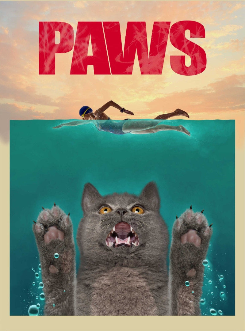 PAWS2 by VINCENT HIE, printed on denim jackets and other denim products: tote bags, throw pillows, table place mats, aprons