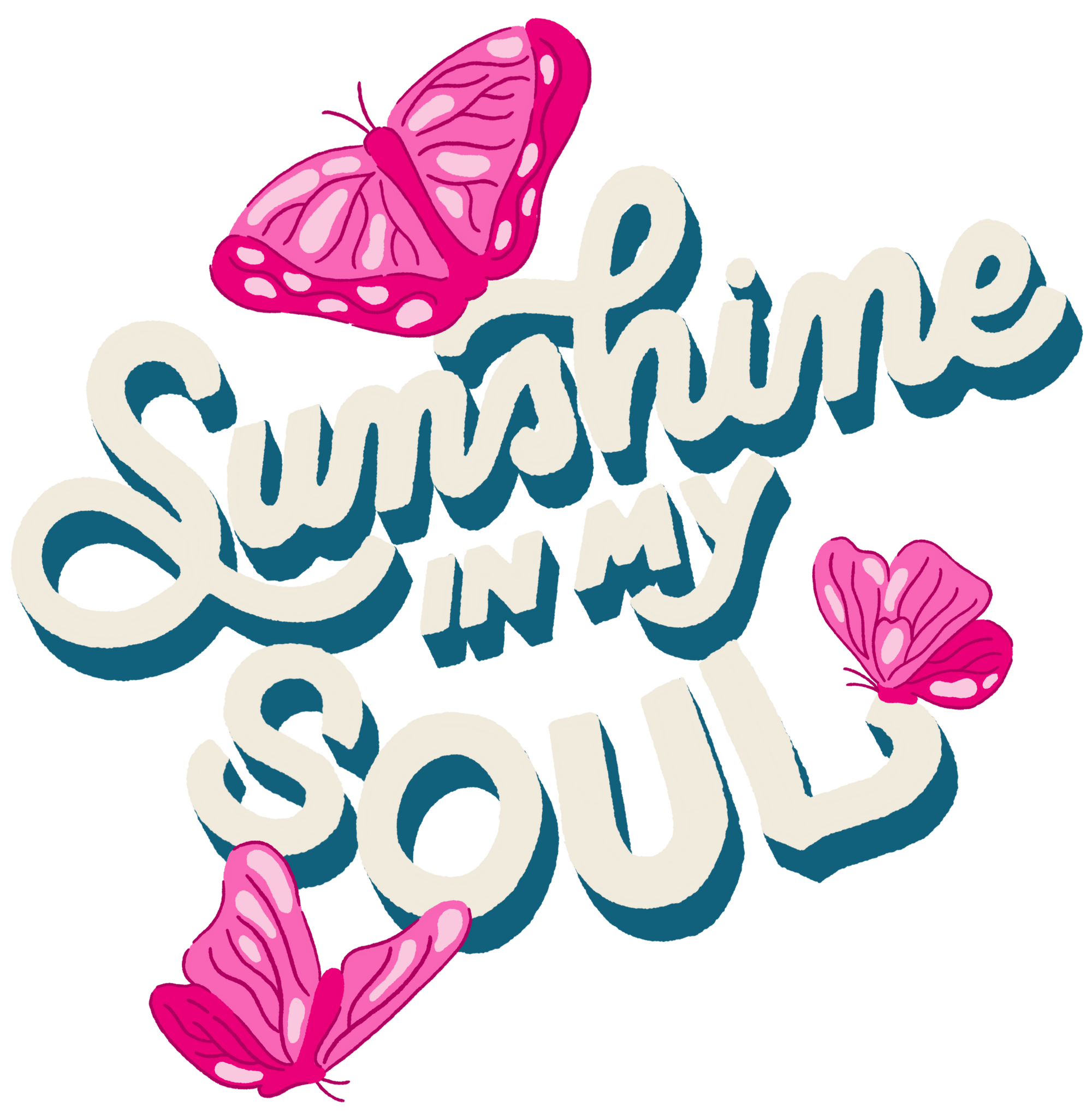 SUNSHINE IN MY SOUL by IndySign,printed by DenimINK on hand-crafted Denim Jackets and other denim products and other denim products: tote bags, throw pillows, table place mats, aprons