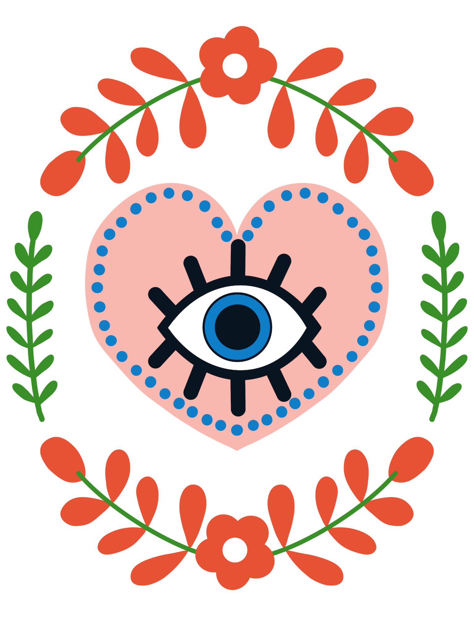 THE HEART SEES by HEND SHEHATA,printed by DenimINK on hand-crafted Denim Jackets and other denim products and other denim products: tote bags, throw pillows, table place mats, aprons