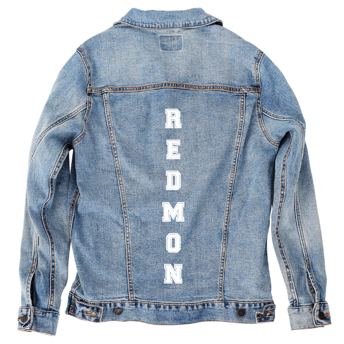 Customer Designed Custom Denim Jacket (hand-crafted) with 3 color choices of jacket: Stonewash, White, or Black. Unisex XS S M L XL 2X 3X. USA hand-crafted and USA digitally printed. Ships free within the USA & also ships Internationally.