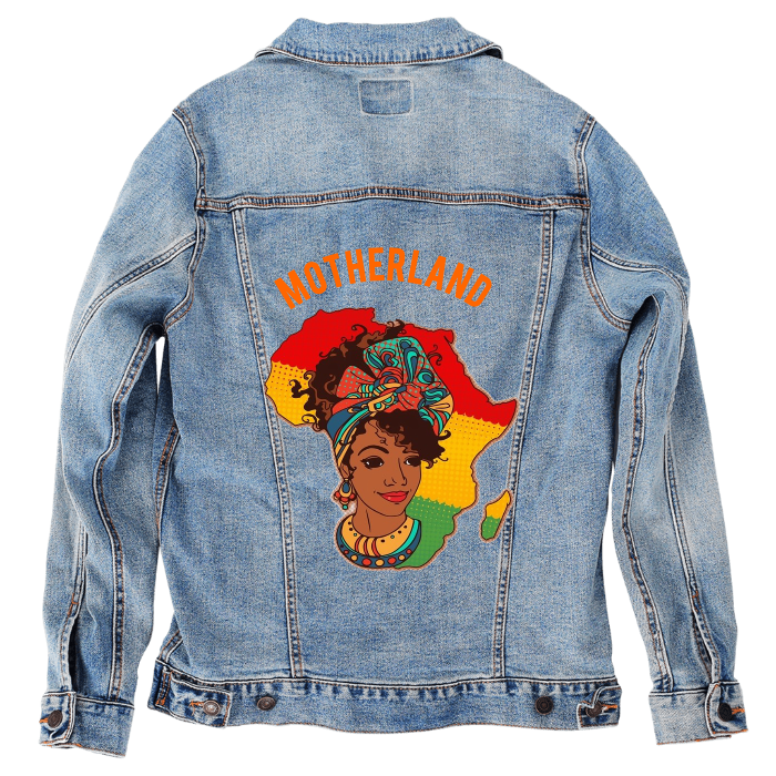Customer Designed Custom Denim Jacket (hand-crafted) with 3 color choices of jacket: Stonewash, White, or Black. Unisex XS S M L XL 2X 3X. USA hand-crafted and USA digitally printed. Ships free within the USA & also ships Internationally.
