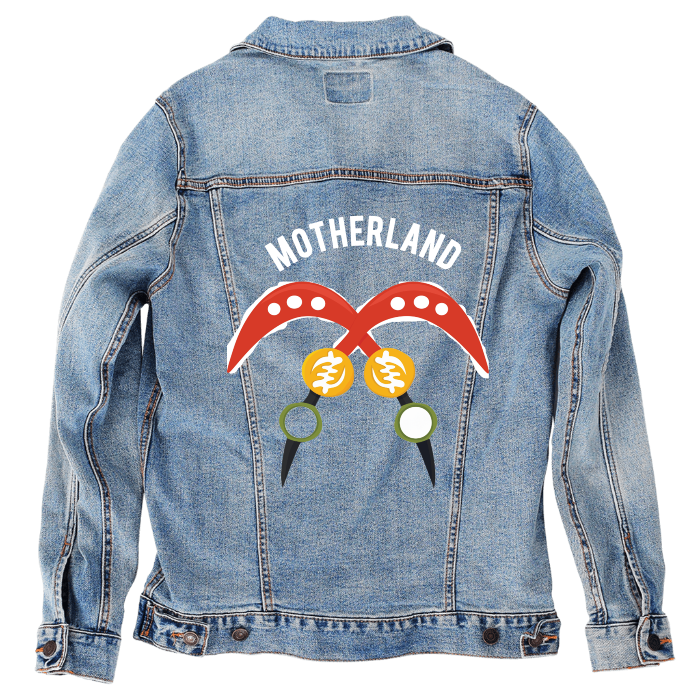 Customer Designed Custom Denim Jacket (hand-crafted) with 3 color choices of jacket: Stonewash, White, or Black. Unisex XS S M L XL 2X 3X. USA hand-crafted and USA digitally printed. Ships free within the USA & also ships Internationally.