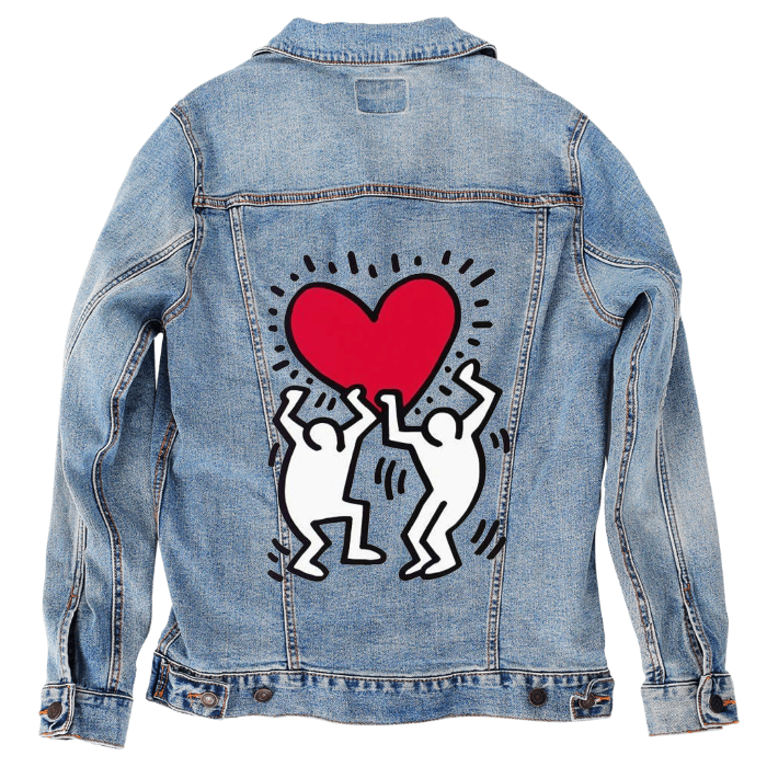 Customer Designed Custom Denim Jacket (hand-crafted) with 3 color choices of jacket: Stonewash, White, or Black. Unisex XS S M L XL 2X 3X. USA hand-crafted and USA digitally printed. Ships free within the USA & also ships Internationally.