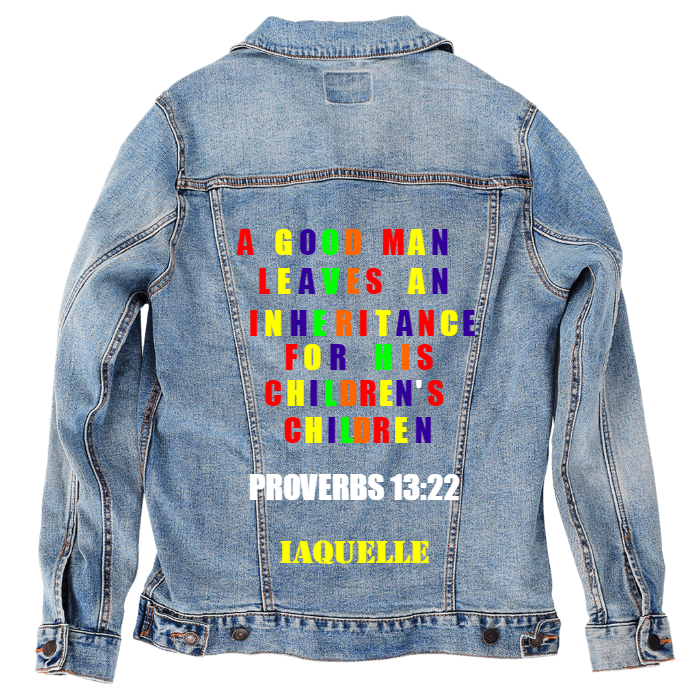 Customer Designed Custom Denim Jacket (hand-crafted) with 3 color choices of jacket: Stonewash, White, or Black. Unisex XS S M L XL 2X 3X. USA hand-crafted and USA digitally printed. Ships free within the USA & also ships Internationally.