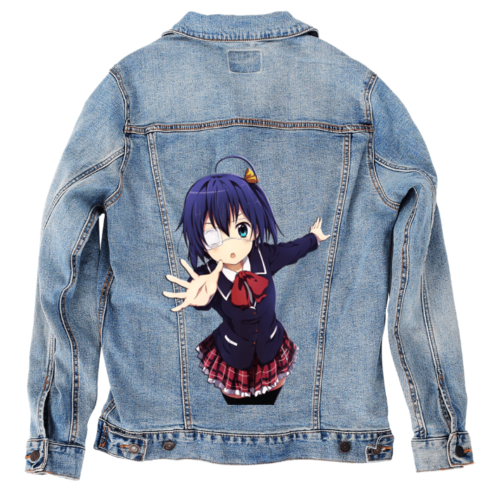 Customer Designed Custom Denim Jacket (hand-crafted) with 3 color choices of jacket: Stonewash, White, or Black. Unisex XS S M L XL 2X 3X. USA hand-crafted and USA digitally printed. Ships free within the USA & also ships Internationally.