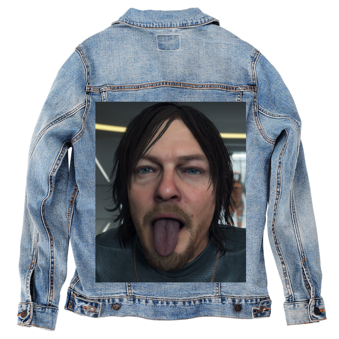 Customer Designed Custom Denim Jacket (hand-crafted) with 3 color choices of jacket: Stonewash, White, or Black. Unisex XS S M L XL 2X 3X. USA hand-crafted and USA digitally printed. Ships free within the USA & also ships Internationally.