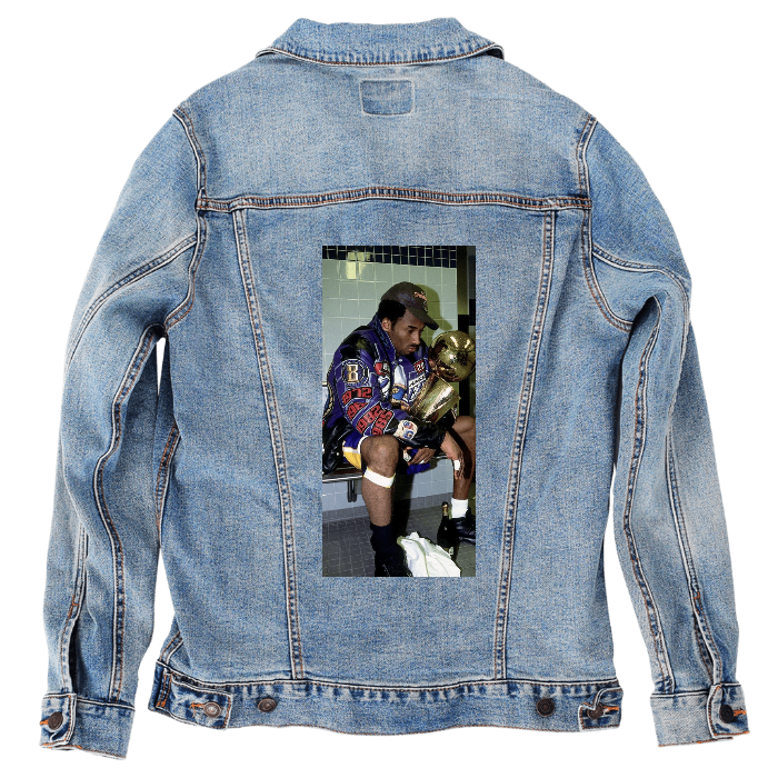 Customer Designed Custom Denim Jacket (hand-crafted) with 3 color choices of jacket: Stonewash, White, or Black. Unisex XS S M L XL 2X 3X. USA hand-crafted and USA digitally printed. Ships free within the USA & also ships Internationally.