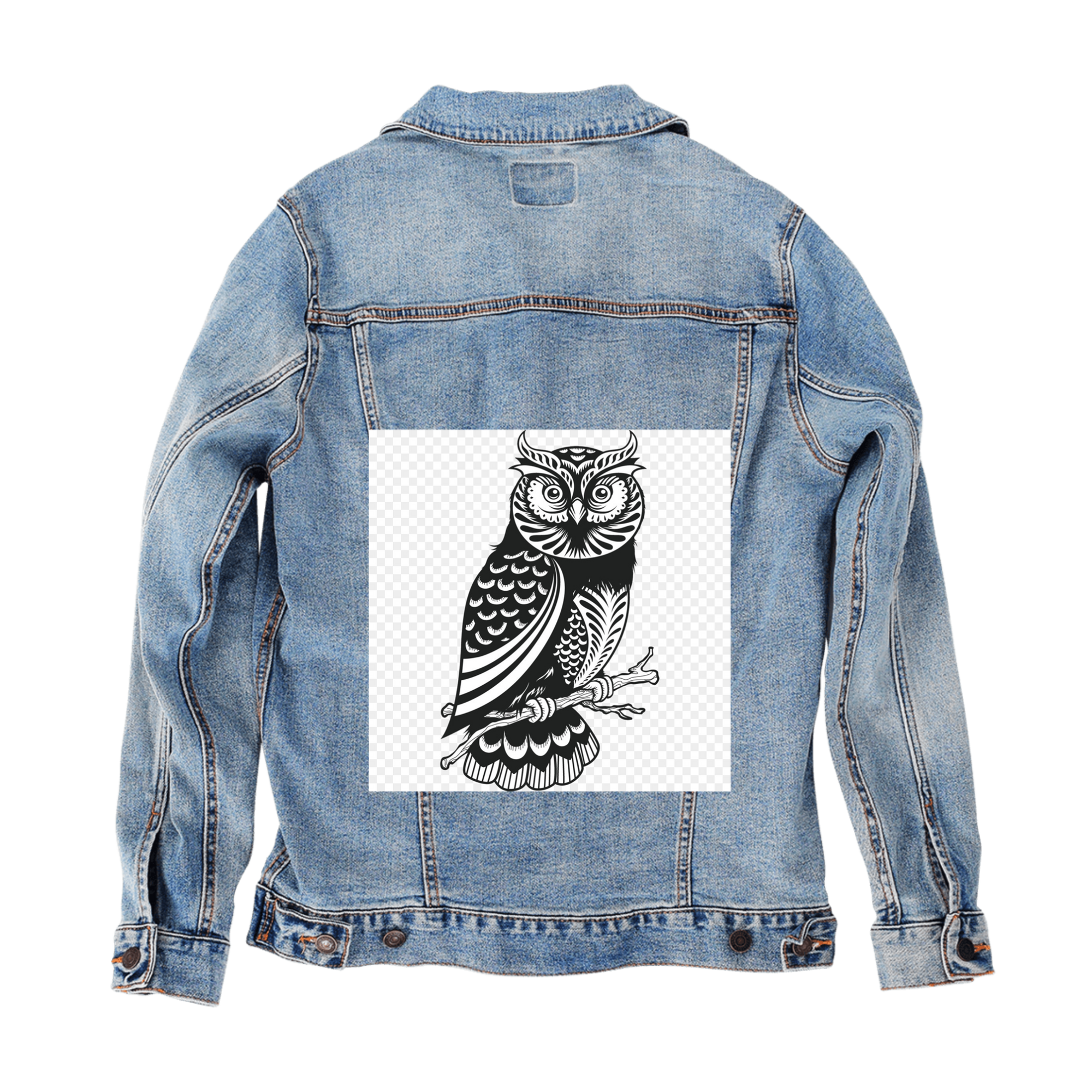Customer Designed Custom Denim Jacket (hand-crafted) with 3 color choices of jacket: Stonewash, White, or Black. Unisex XS S M L XL 2X 3X. USA hand-crafted and USA digitally printed. Ships free within the USA & also ships Internationally.