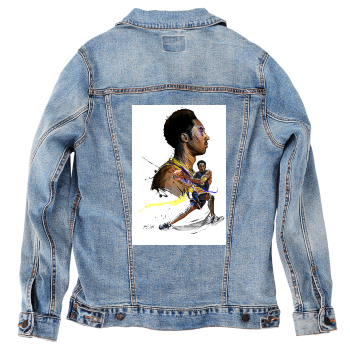 Customer Designed Custom Denim Jacket (hand-crafted) with 3 color choices of jacket: Stonewash, White, or Black. Unisex XS S M L XL 2X 3X. USA hand-crafted and USA digitally printed. Ships free within the USA & also ships Internationally.