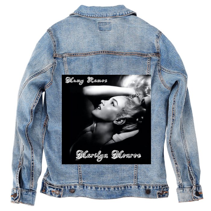Customer Designed Custom Denim Jacket (hand-crafted) with 3 color choices of jacket: Stonewash, White, or Black. Unisex XS S M L XL 2X 3X. USA hand-crafted and USA digitally printed. Ships free within the USA & also ships Internationally.