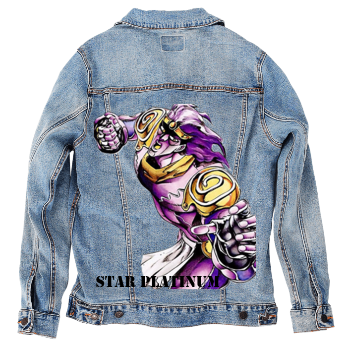 Customer Designed Custom Denim Jacket (hand-crafted) with 3 color choices of jacket: Stonewash, White, or Black. Unisex XS S M L XL 2X 3X. USA hand-crafted and USA digitally printed. Ships free within the USA & also ships Internationally.