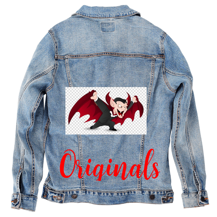 Customer Designed Custom Denim Jacket (hand-crafted) with 3 color choices of jacket: Stonewash, White, or Black. Unisex XS S M L XL 2X 3X. USA hand-crafted and USA digitally printed. Ships free within the USA & also ships Internationally.