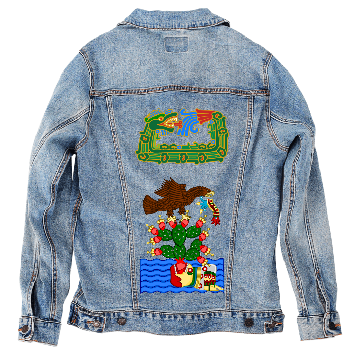 Customer Designed Custom Denim Jacket (hand-crafted) with 3 color choices of jacket: Stonewash, White, or Black. Unisex XS S M L XL 2X 3X. USA hand-crafted and USA digitally printed. Ships free within the USA & also ships Internationally.