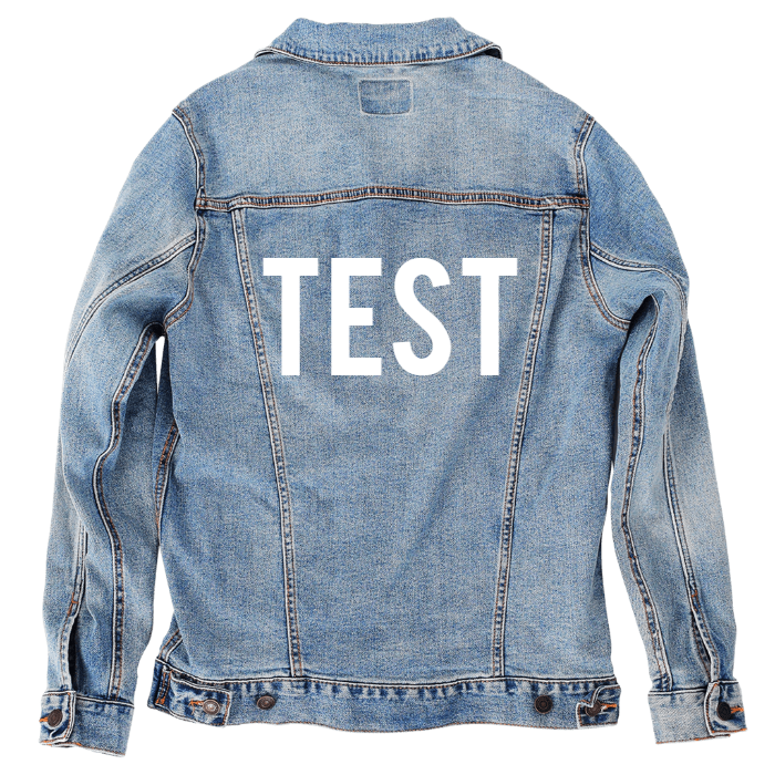 Customer Designed Custom Denim Jacket (hand-crafted) with 3 color choices of jacket: Stonewash, White, or Black. Unisex XS S M L XL 2X 3X. USA hand-crafted and USA digitally printed. Ships free within the USA & also ships Internationally.