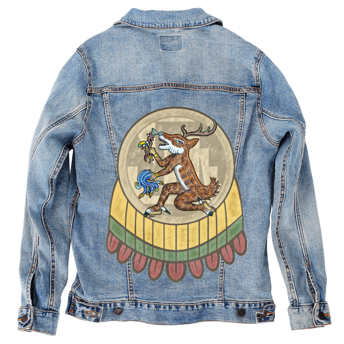 Customer Designed Custom Denim Jacket (hand-crafted) with 3 color choices of jacket: Stonewash, White, or Black. Unisex XS S M L XL 2X 3X. USA hand-crafted and USA digitally printed. Ships free within the USA & also ships Internationally.