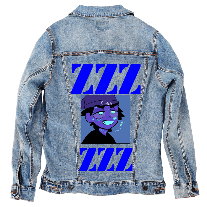 Customer Designed Custom Denim Jacket (hand-crafted) with 3 color choices of jacket: Stonewash, White, or Black. Unisex XS S M L XL 2X 3X. USA hand-crafted and USA digitally printed. Ships free within the USA & also ships Internationally.
