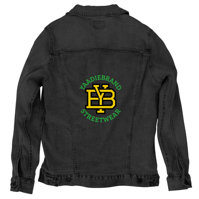 Customer Designed Custom Denim Jacket (hand-crafted) with 3 color choices of jacket: Stonewash, White, or Black. Unisex XS S M L XL 2X 3X. USA hand-crafted and USA digitally printed. Ships free within the USA & also ships Internationally.