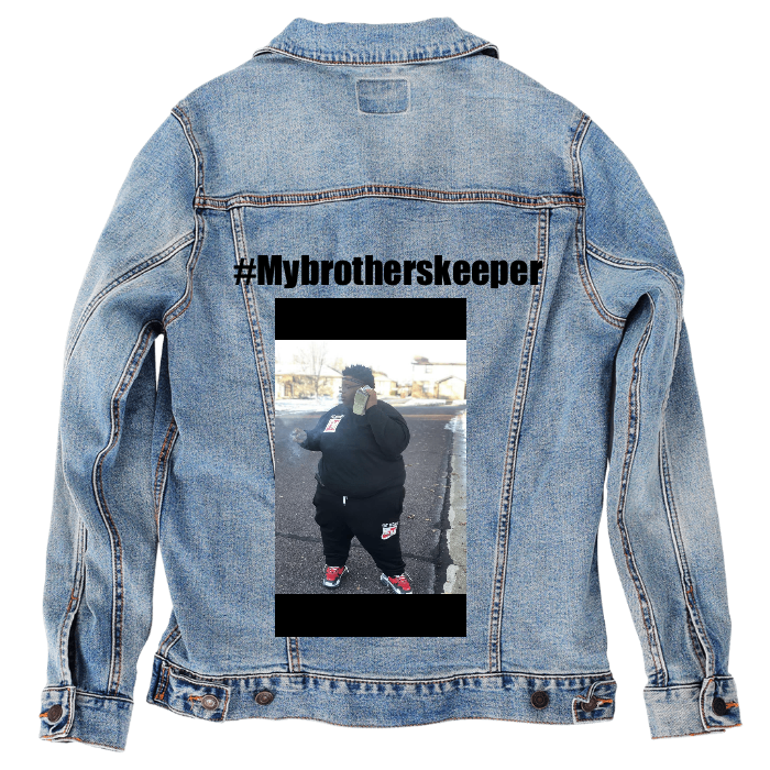 Customer Designed Custom Denim Jacket (hand-crafted) with 3 color choices of jacket: Stonewash, White, or Black. Unisex XS S M L XL 2X 3X. USA hand-crafted and USA digitally printed. Ships free within the USA & also ships Internationally.