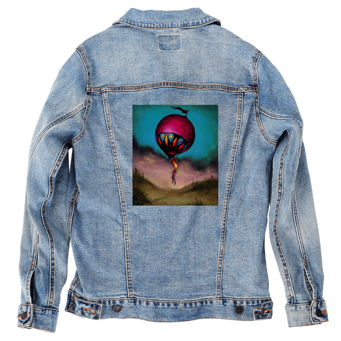Customer Designed Custom Denim Jacket (hand-crafted) with 3 color choices of jacket: Stonewash, White, or Black. Unisex XS S M L XL 2X 3X. USA hand-crafted and USA digitally printed. Ships free within the USA & also ships Internationally.