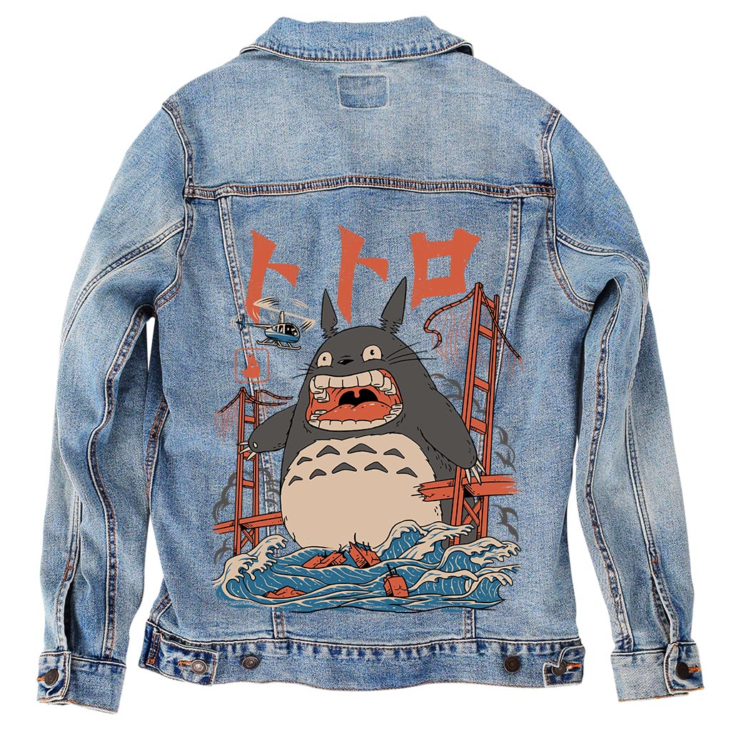 Denim INK The Neighbor's Attack by Vincent Trinidad Unisex Denim Jacket