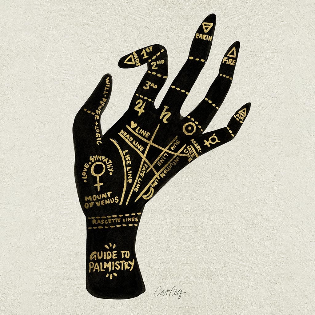 Printed Denim Jacket PALMISTRY by CatCoq, digitally printed on DENIM products: throw pillows, aprons, table place mats, and hand-made Unisex Denim Jackets in 3 color choices PALMISTRY by CatCoq, digitally printed on DENIM products: throw pillows, aprons, table place mats, and hand-made Unisex Denim Jackets in 3 color choices