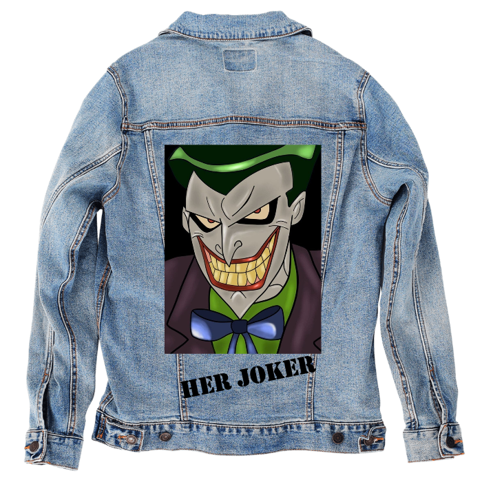 Customer Designed Custom Denim Jacket (hand-crafted) with 3 color choices of jacket: Stonewash, White, or Black. Unisex XS S M L XL 2X 3X. USA hand-crafted and USA digitally printed. Ships free within the USA & also ships Internationally.