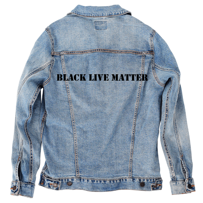 Customer Designed Custom Denim Jacket (hand-crafted) with 3 color choices of jacket: Stonewash, White, or Black. Unisex XS S M L XL 2X 3X. USA hand-crafted and USA digitally printed. Ships free within the USA & also ships Internationally.