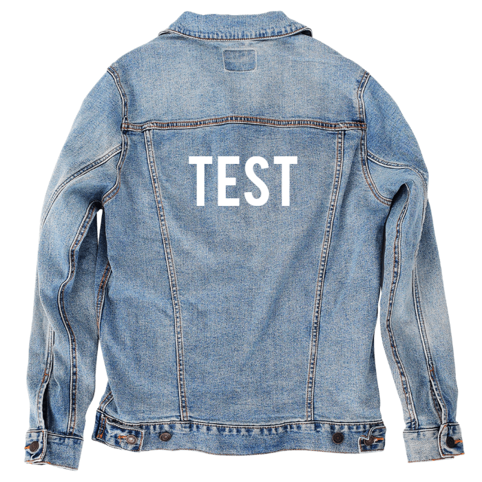 Customer Designed Custom Denim Jacket (hand-crafted) with 3 color choices of jacket: Stonewash, White, or Black. Unisex XS S M L XL 2X 3X. USA hand-crafted and USA digitally printed. Ships free within the USA & also ships Internationally.