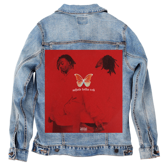 Customer Designed Custom Denim Jacket (hand-crafted) with 3 color choices of jacket: Stonewash, White, or Black. Unisex XS S M L XL 2X 3X. USA hand-crafted and USA digitally printed. Ships free within the USA & also ships Internationally.