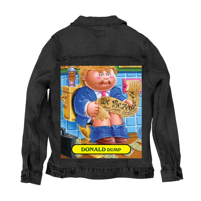 Customer Designed Custom Denim Jacket (hand-crafted) with 3 color choices of jacket: Stonewash, White, or Black. Unisex XS S M L XL 2X 3X. USA hand-crafted and USA digitally printed. Ships free within the USA & also ships Internationally.