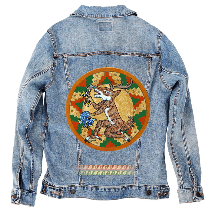 Customer Designed Custom Denim Jacket (hand-crafted) with 3 color choices of jacket: Stonewash, White, or Black. Unisex XS S M L XL 2X 3X. USA hand-crafted and USA digitally printed. Ships free within the USA & also ships Internationally.