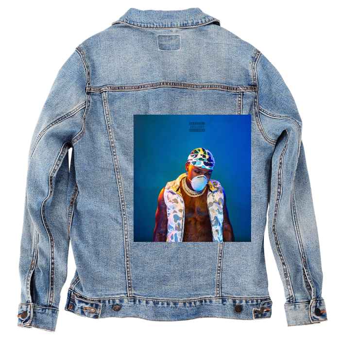 Customer Designed Custom Denim Jacket (hand-crafted) with 3 color choices of jacket: Stonewash, White, or Black. Unisex XS S M L XL 2X 3X. USA hand-crafted and USA digitally printed. Ships free within the USA & also ships Internationally.