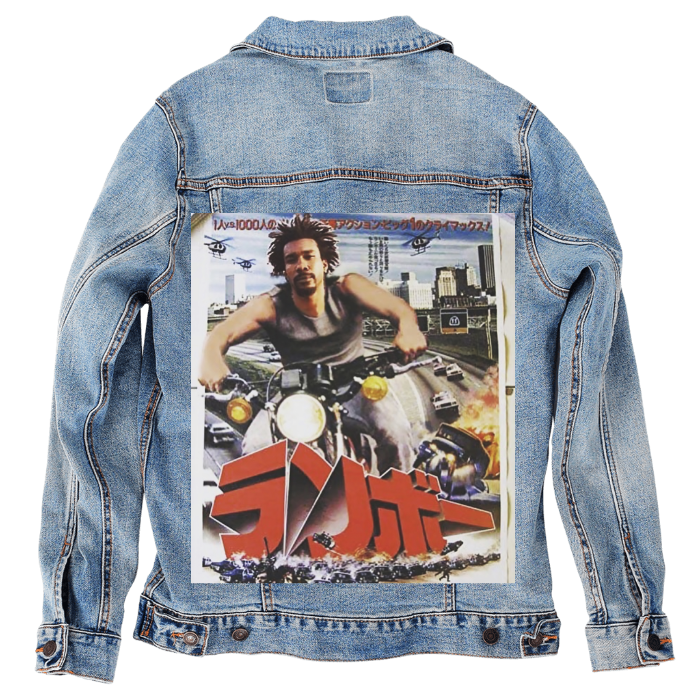 Customer Designed Custom Denim Jacket (hand-crafted) with 3 color choices of jacket: Stonewash, White, or Black. Unisex XS S M L XL 2X 3X. USA hand-crafted and USA digitally printed. Ships free within the USA & also ships Internationally.