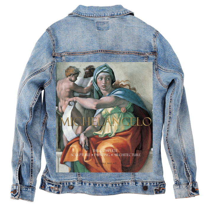 Customer Designed Custom Denim Jacket (hand-crafted) with 3 color choices of jacket: Stonewash, White, or Black. Unisex XS S M L XL 2X 3X. USA hand-crafted and USA digitally printed. Ships free within the USA & also ships Internationally.